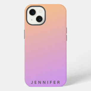 Modern Gradient Fade Orange Purple Sunset Trendy iPhone 13 Case