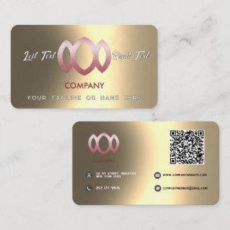 Modern Gradient Metallic Gold Template Business Card