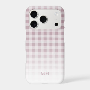 Modern Gradient Minimal Gingham Chic Monogram