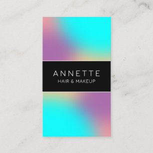 Modern gradient minimalism blue purple business card