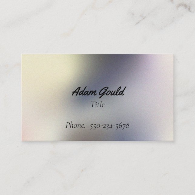 Modern Gradient Ombre Grey Business Card (Front)