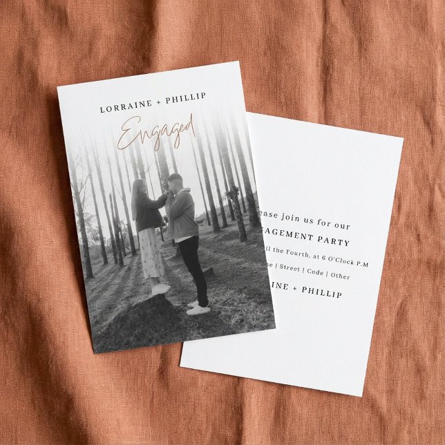 Modern Gradient Photo Engagement Announcement (Modern Gradient Photo Engagement Announcement.)