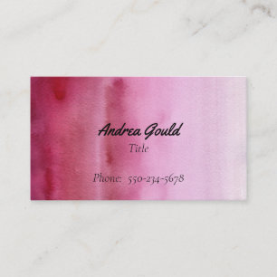 Modern Gradient Raspberry Pink Business Card