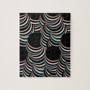 Modern Gradient Trippy Tunnels Hypnotic Jigsaw Puzzle