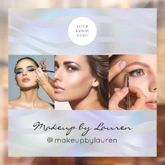 Modern Gradient Waves Black Script Logo Photo