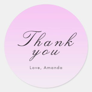 Modern Gradients Pink Minimalist Personalise Classic Round Sticker