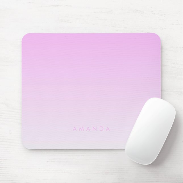 Modern Gradients Pink Minimalist Personalise Mouse Pad (With Mouse)