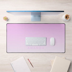 Modern Gradients Pink Minimalist Personalize Desk Mat