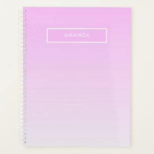 Modern Gradients Pink Minimalist Personalize Planner