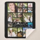 Modern GRADUATE 19 Photo Collage Script Black