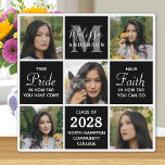 Modern Graduate 5 Photo Collage Black Graduation Plaque<br><div class="desc">Celebrate your graduate with these modern and elegant photo collage graduation plaque. Customise with 5 of your favourite senior or college photos, and personalise with monogram initial, name, graduating year, high school or college name. Inspirational quote: "Take Pride in how far you have come, Have Faith in how far you...</div>