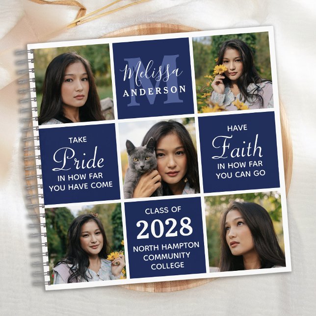 Modern Graduate 5 Photo Graduation GuestBook Notebook (Creator Uploaded)