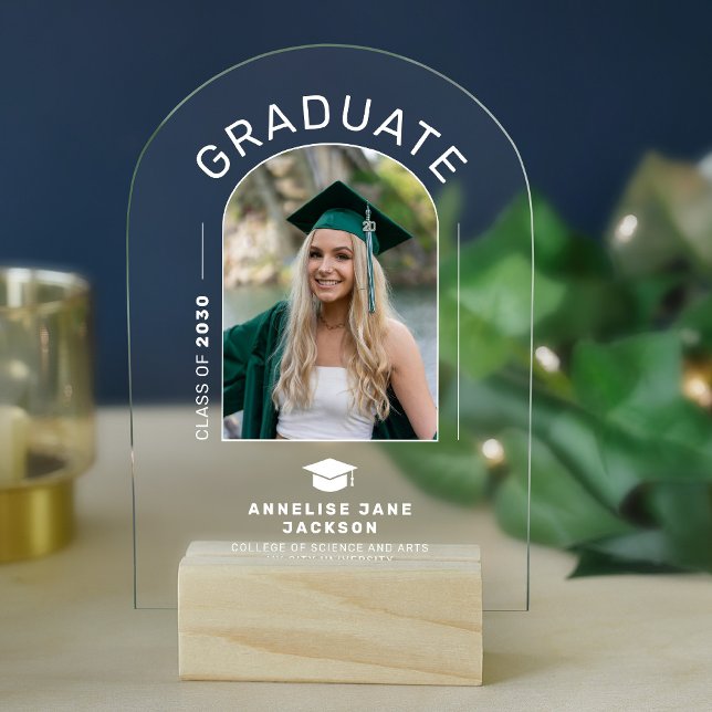 Modern graduate arch photo graduation announcement (Creator Uploaded)
