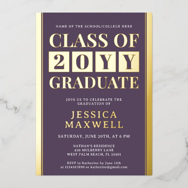 Modern Graduate Bold School and College Graduation (Front)