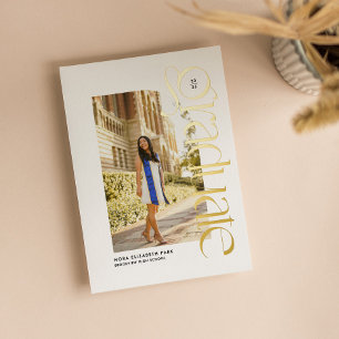 Modern graduate bold two photo graduation