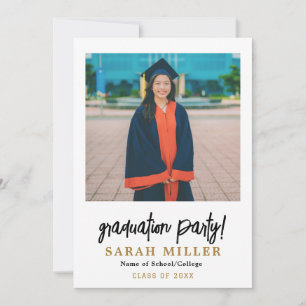 Modern Graduate Cap 2 Photo Graduation Announcemen Announcement