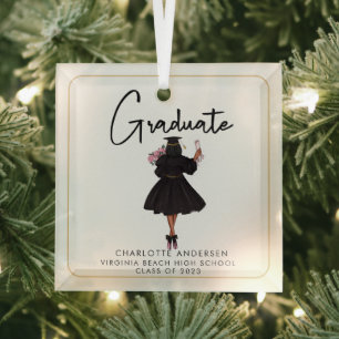 Modern Graduate Custom Ornament 