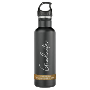 Modern Graduate Custom School name Class of 2024 710 Ml Water Bottle
