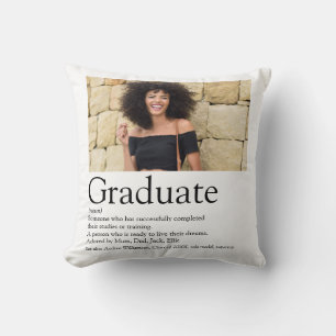 Modern Graduate Definition Photo Cushion