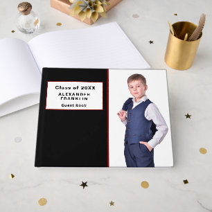 Modern Graduate Graduation Class Photo Personalise Guest Book