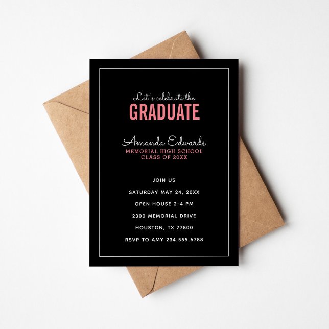 Modern Graduate Graduation Party Invitation (Creator Uploaded)
