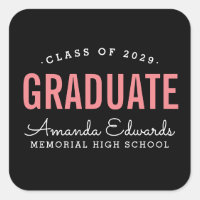Modern Graduate Personalised Graduation Stickers