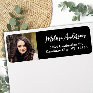 Modern Graduate Personalised Photo Return Address