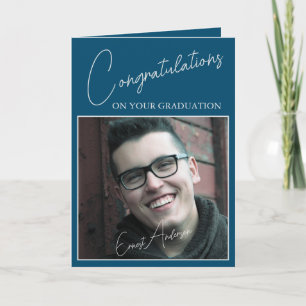 Modern Graduate Photo Congratulations Graduation Card