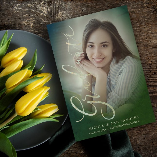 Modern Graduate Photo Elegant Script Calligraphy (Creator Uploaded)