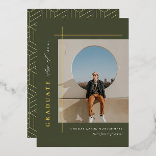 Modern Graduate Photo Foil Announcement 