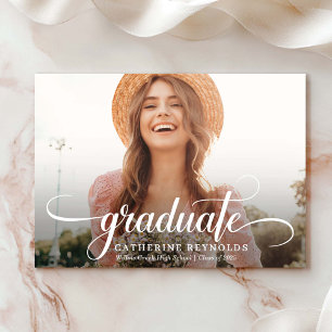 Modern Graduate Photo Graduation Announcement