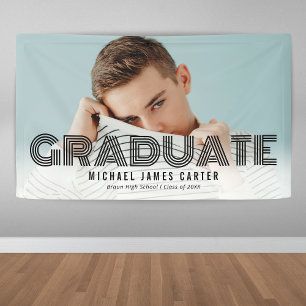 Modern Graduate Photo Graduation Banner