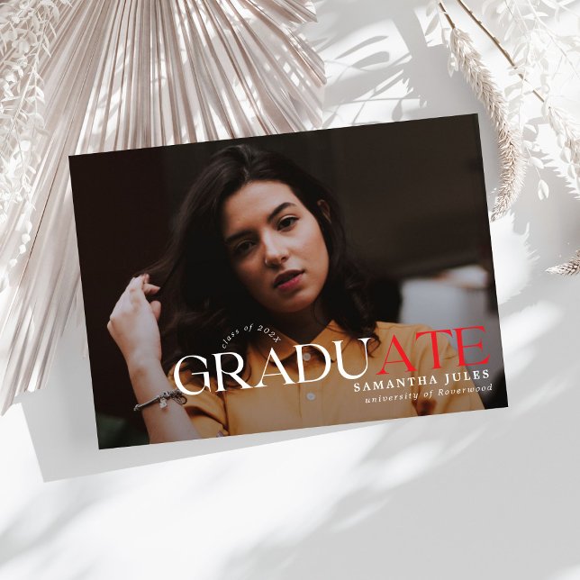 Modern Graduate Photo Graduation Invitation (Creator Uploaded)