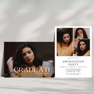Modern Graduate Photo Graduation Invitation