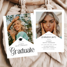 Modern Graduate Photo Graduation Party Ribbon
