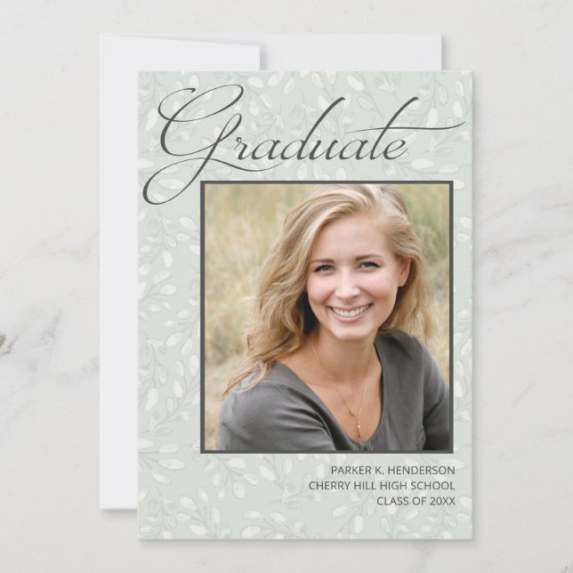 Modern Graduate Photo Gradutation Announcement (Front)