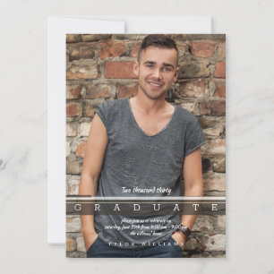 Modern Graduate Photo Invitation