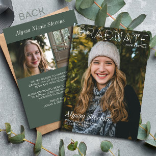Modern Graduate Photo Magazine Cover Announcement