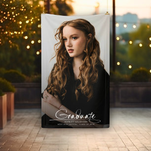 Modern Graduate Photo Simple Handwritten Script Banner