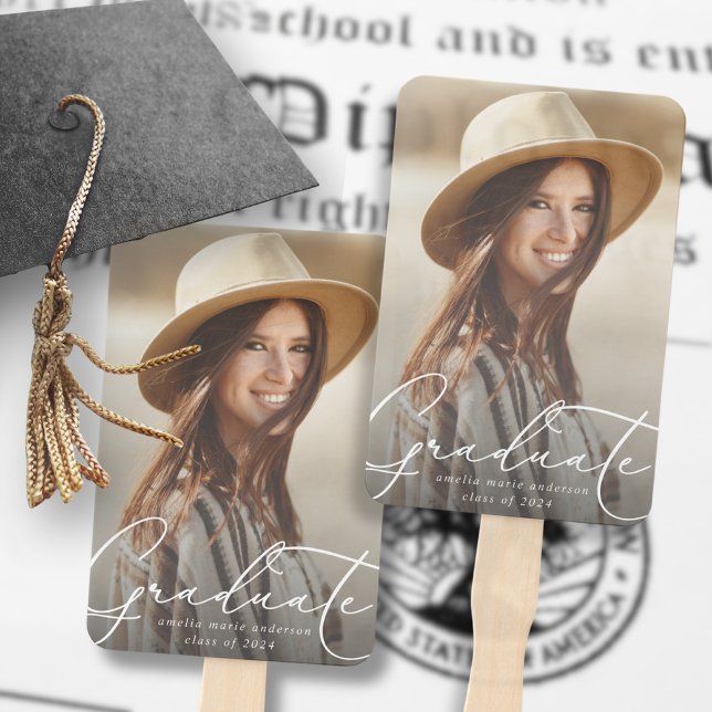 Modern Graduate Photo Simple Script   Hand Fan (Creator Uploaded)