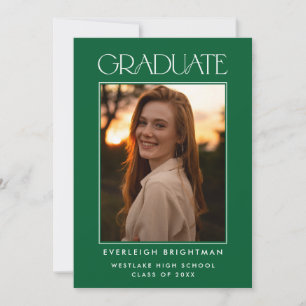 MODERN GRADUATE TYPOGRAPHY PHOTO GRADUATION INVITE