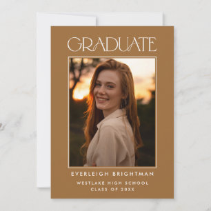 MODERN GRADUATE TYPOGRAPHY PHOTO GRADUATION INVITE