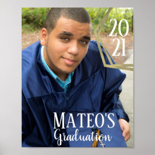Modern Graduation 2021 Gold Photo Poster
