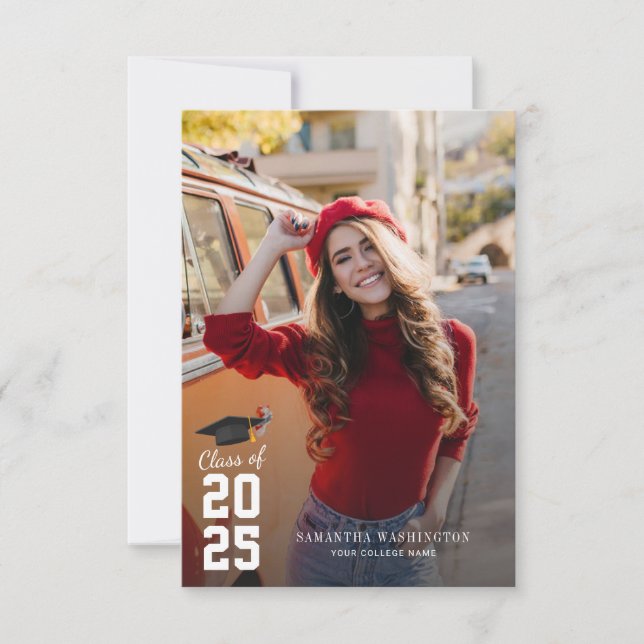 Modern Graduation 2025 Photo Party Invitation (Front)