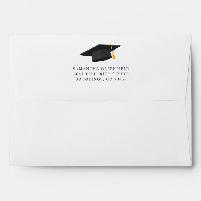 Modern Graduation 2026 with Return Address Envelope (Back (Top Flap))