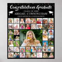 Modern Graduation 45 Photo Collage Confetti Custom