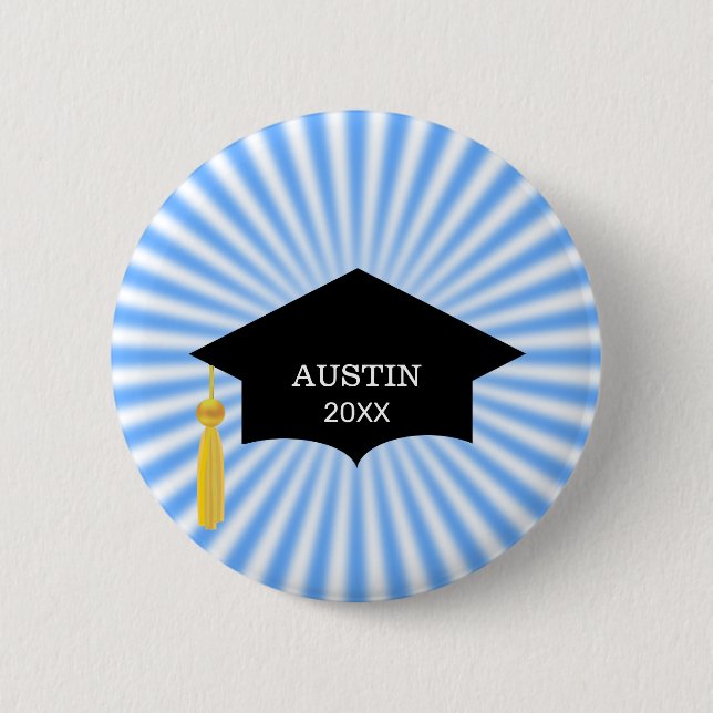 Modern Graduation 6 Cm Round Badge (Front)