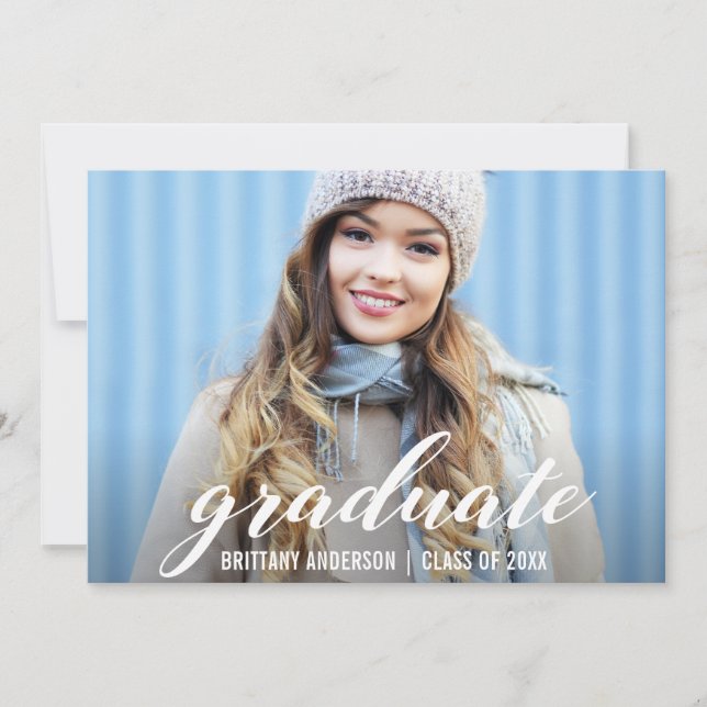 Modern Graduation Announcement | Graduate Photo (Front)