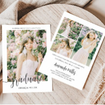 Modern Graduation Announcement Invitation