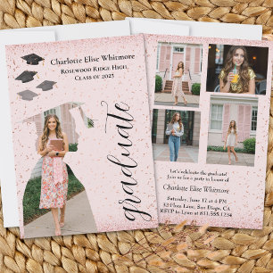 Modern Graduation Announcement Invite   Grad Photo